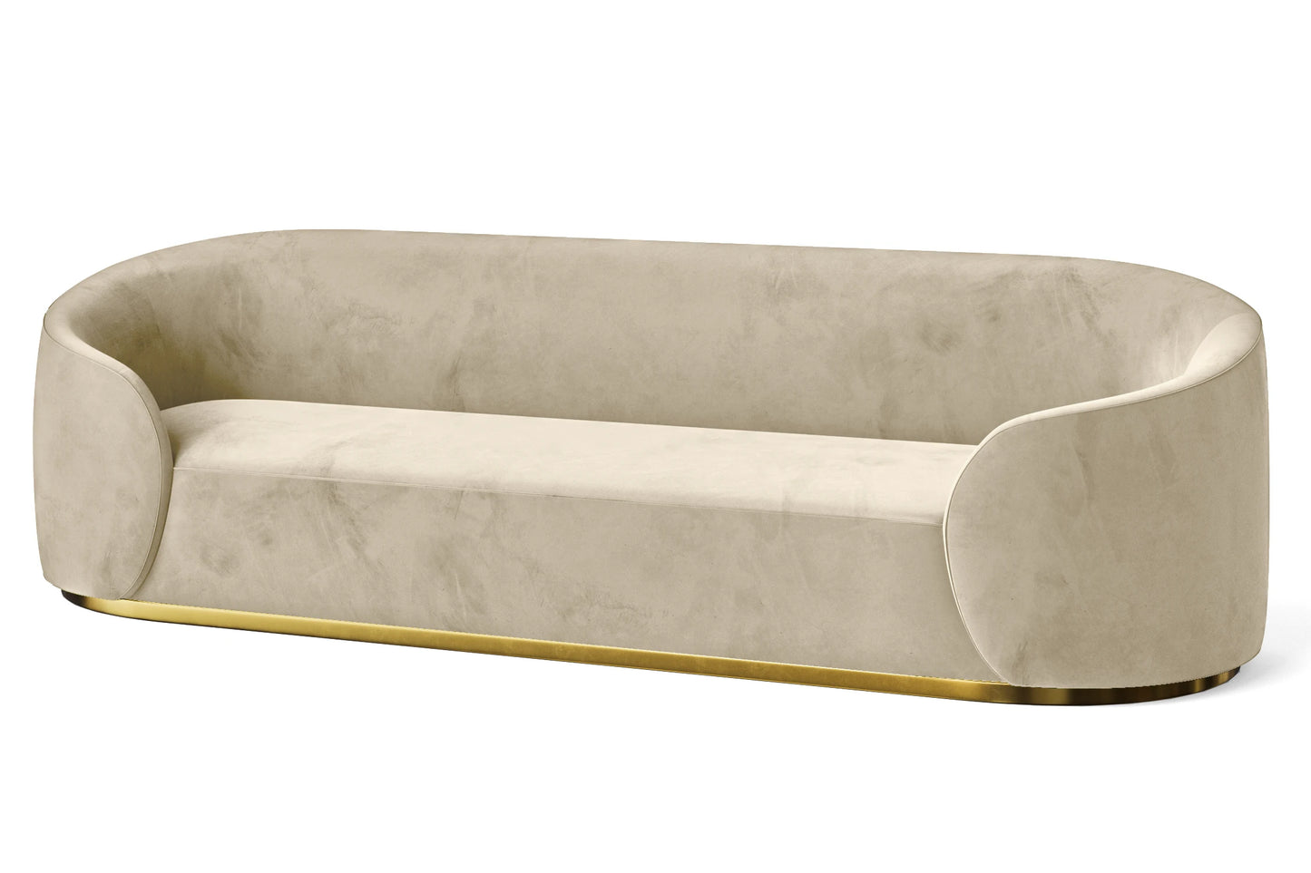 Livorno 4 Seater Sofa Cream Velvet