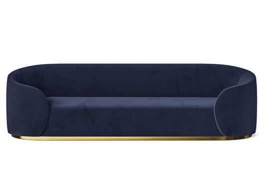 Livorno 4 Seater Sofa Dark Blue Velvet