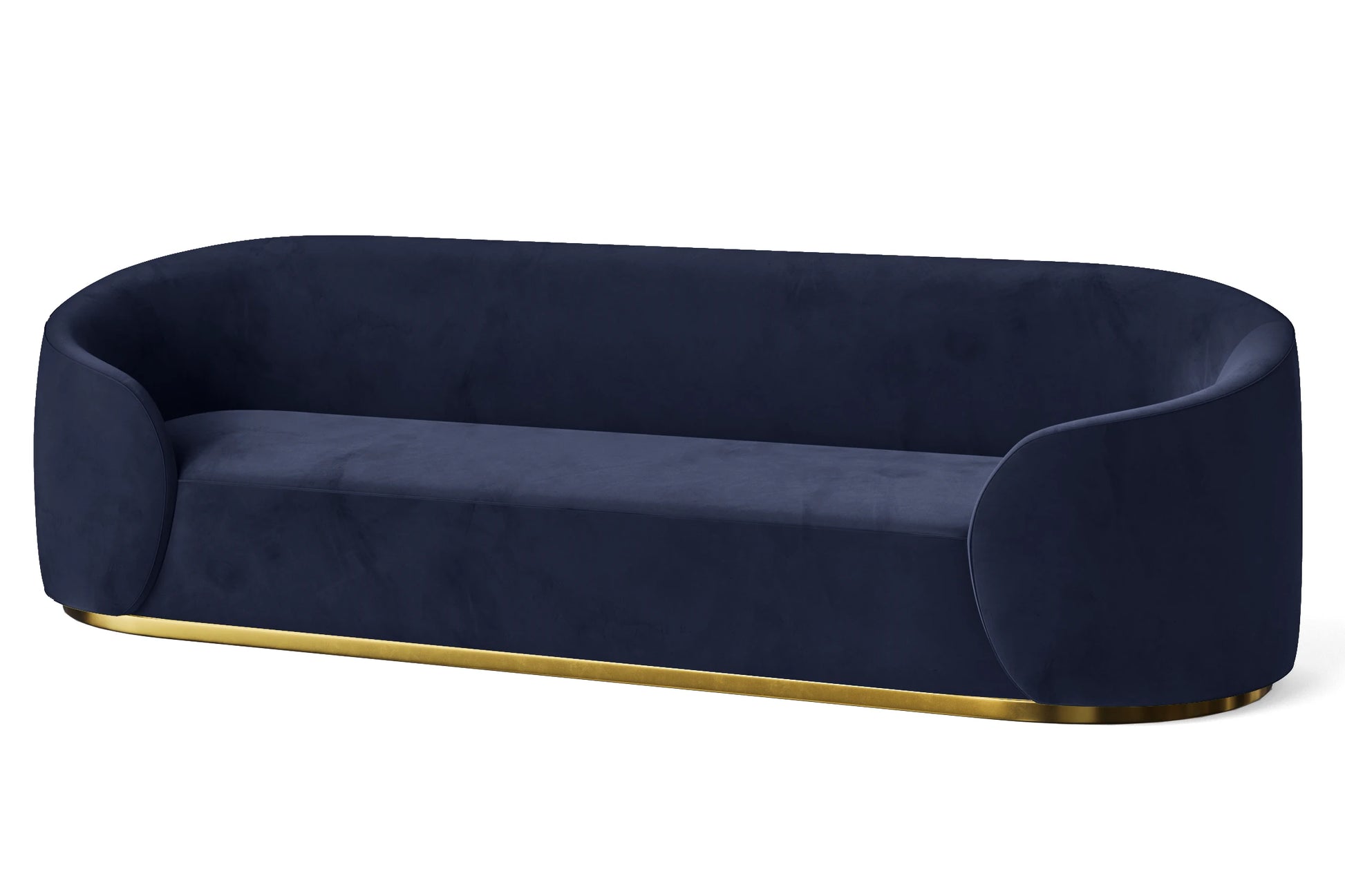 Livorno 4 Seater Sofa Dark Blue Velvet