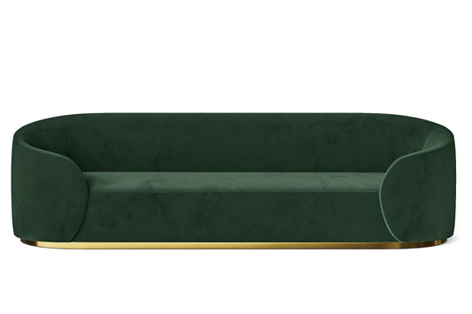 Livorno 4 Seater Sofa Green Velvet