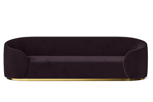 Livorno 4 Seater Sofa Purple Velvet