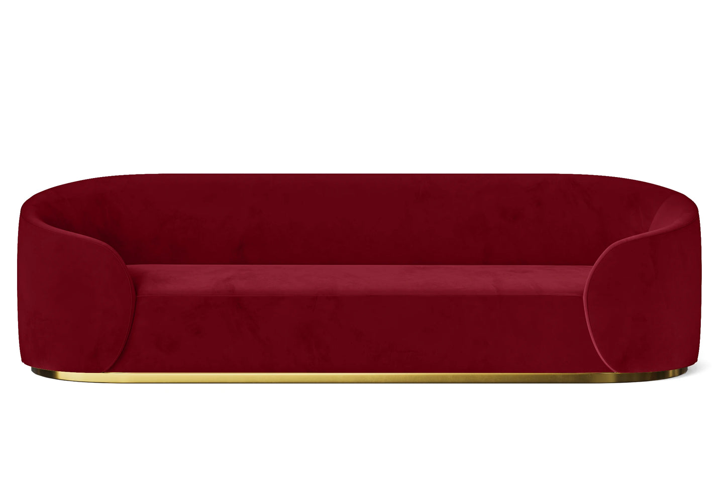 Livorno 4 Seater Sofa Red Velvet