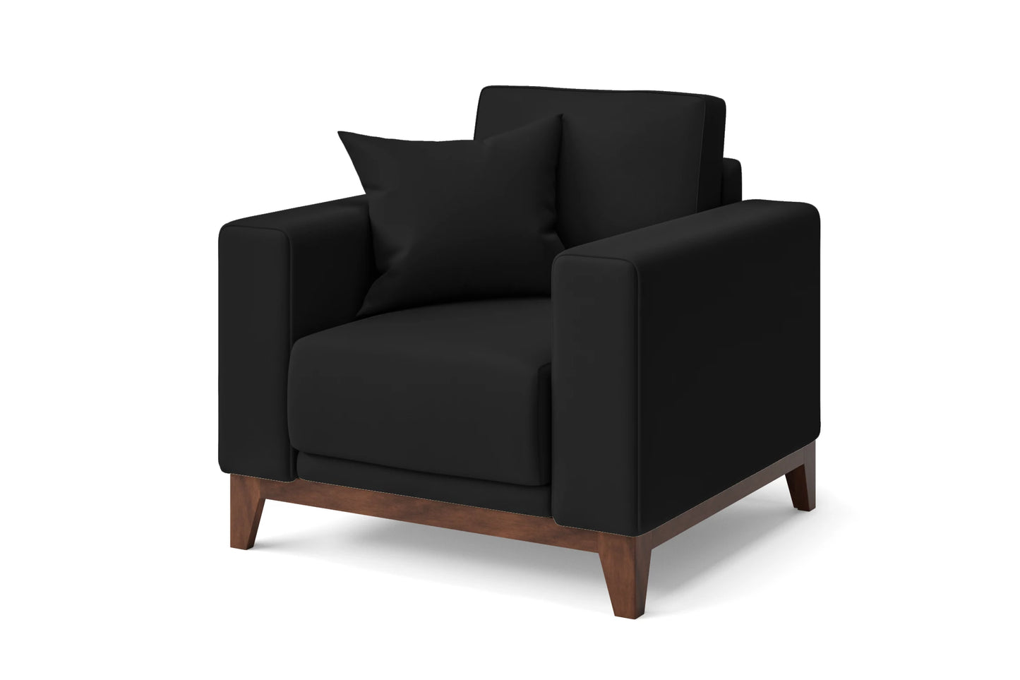 Lucca Armchair Black Leather