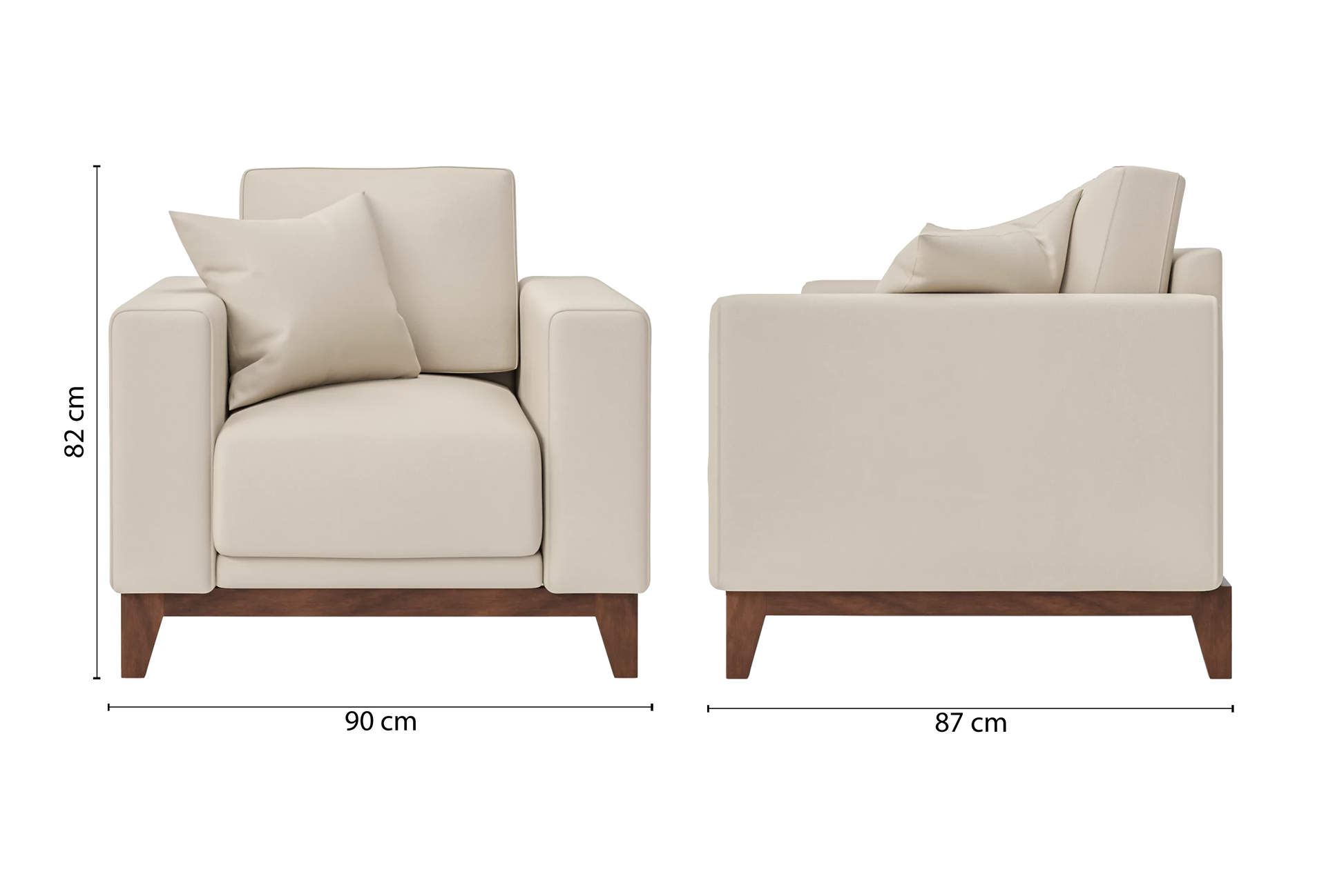 Lucca Armchair Cream Leather