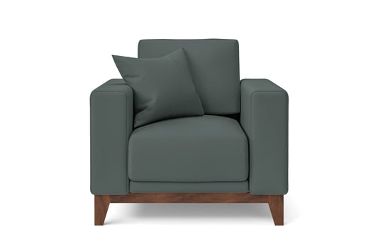 Lucca Armchair Dusky Turquoise Leather