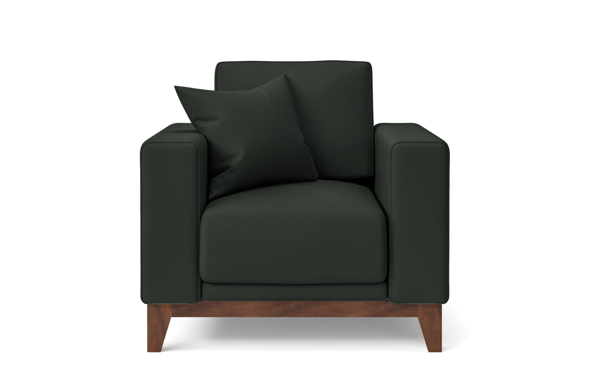 Lucca Armchair Green Leather