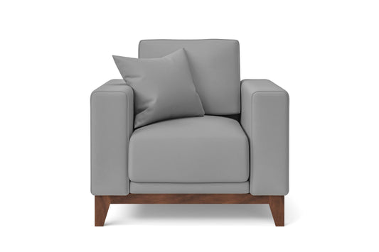 Lucca Armchair Grey Leather