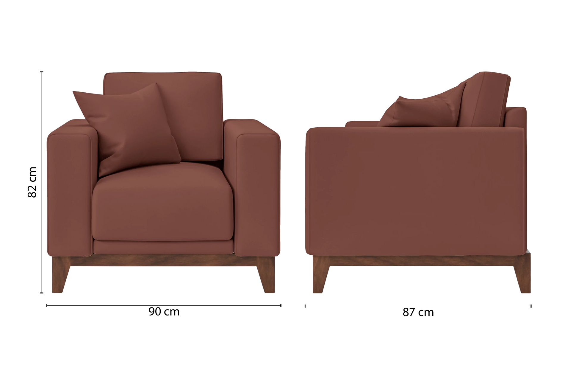 Lucca Armchair Mauve Leather