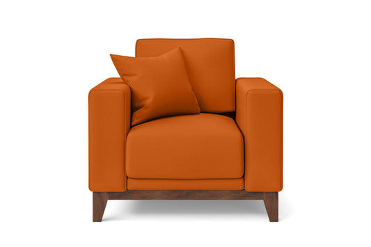 Lucca Armchair Orange Leather