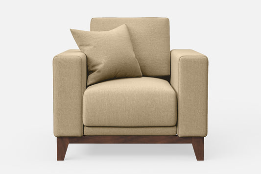 Lucca Armchair Beige Linen Fabric