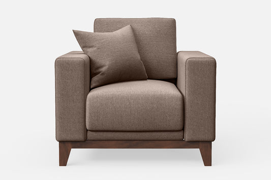 Lucca Armchair Caramel Linen Fabric