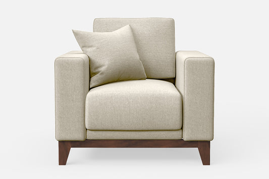 Lucca Armchair Cream Linen Fabric