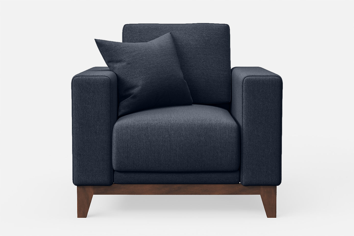 Lucca Armchair Dark Blue Linen Fabric