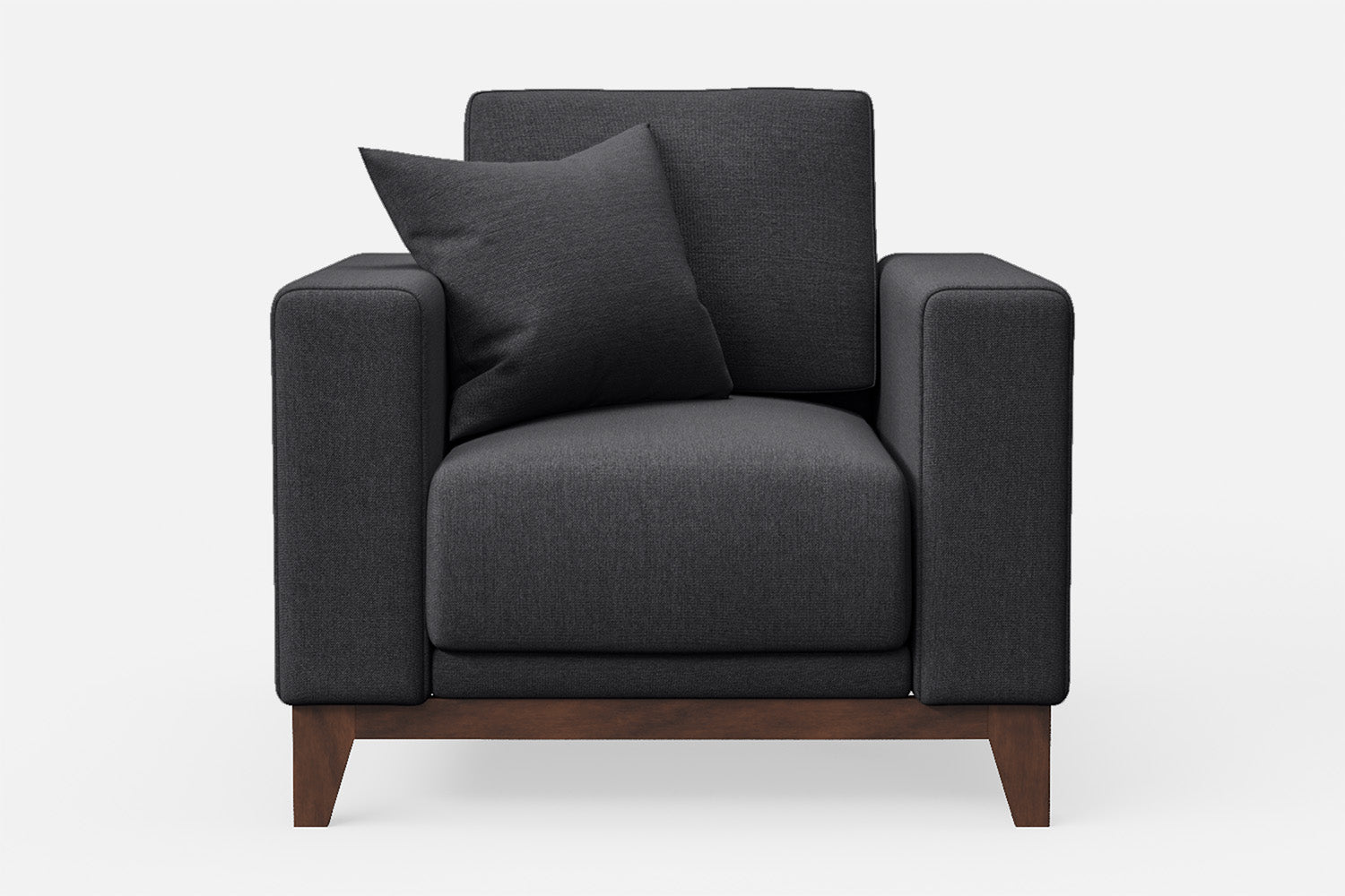 Lucca Armchair Dark Grey Linen Fabric