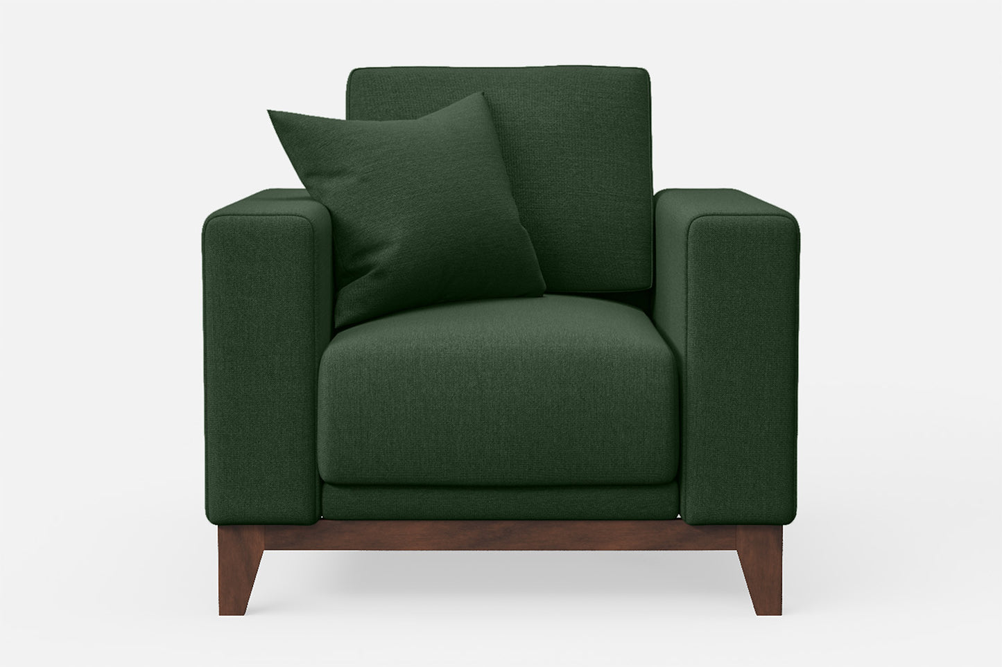 Lucca Armchair Forest Green Linen Fabric