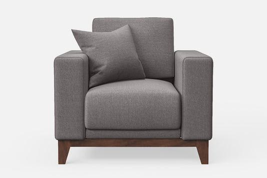 Lucca Armchair Grey Linen Fabric