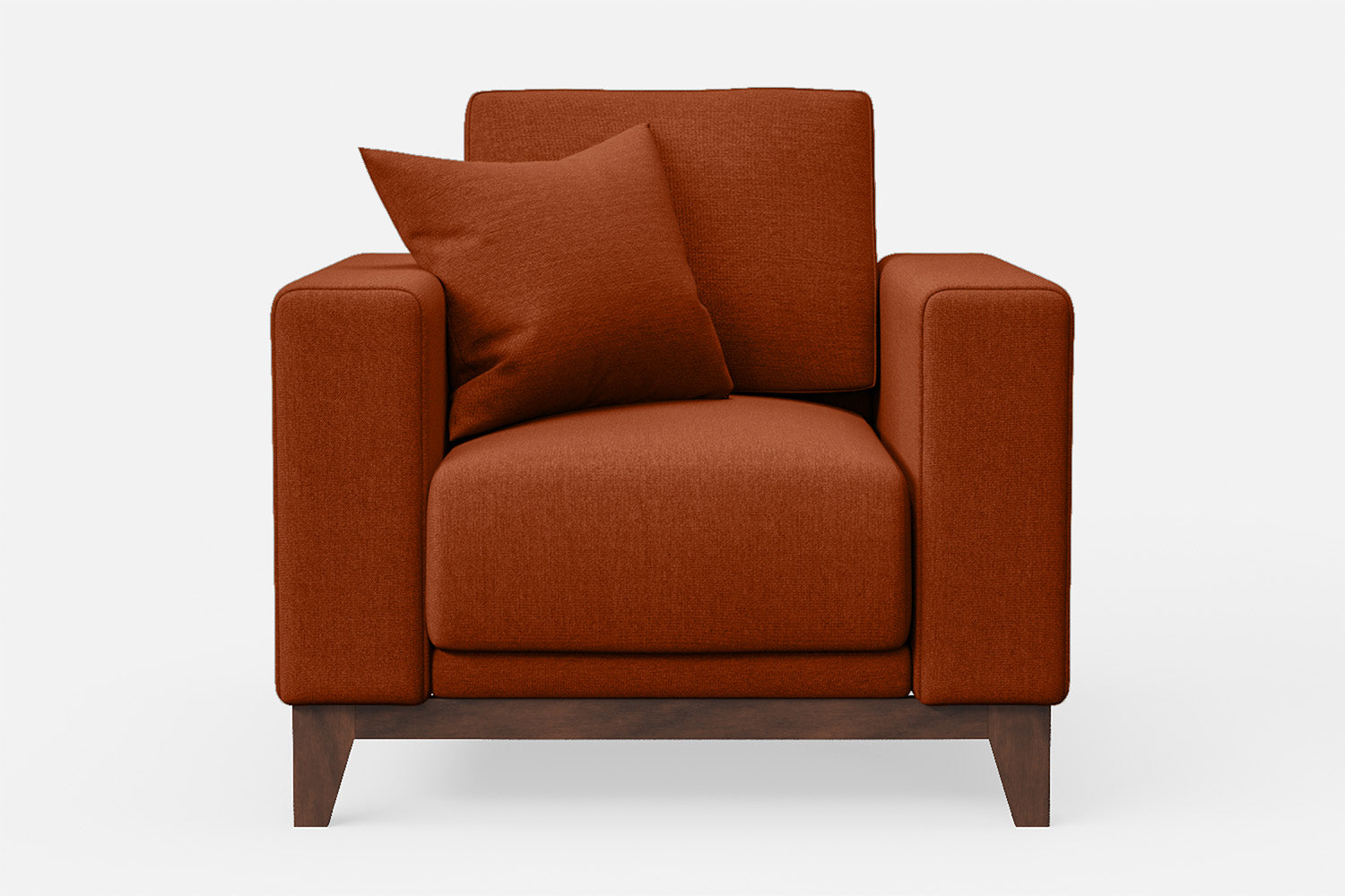 Lucca Armchair Orange Linen Fabric