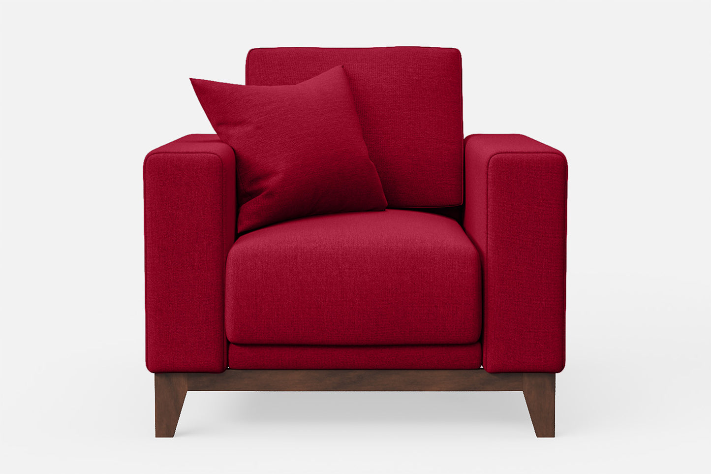 Lucca Armchair Red Linen Fabric