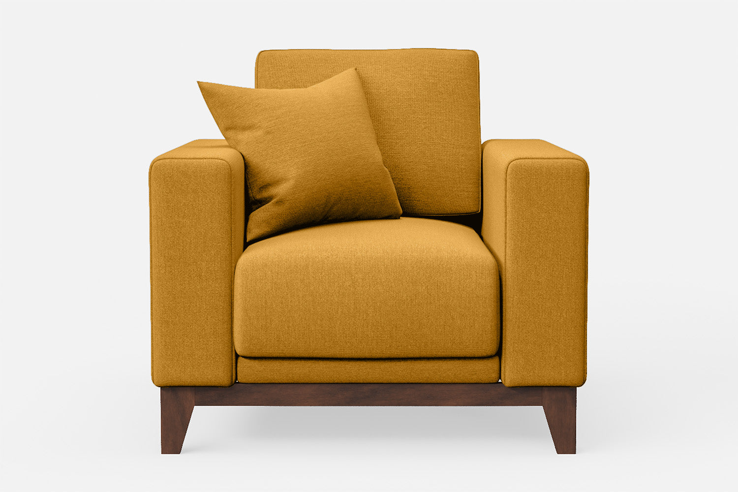 Lucca Armchair Yellow Linen Fabric