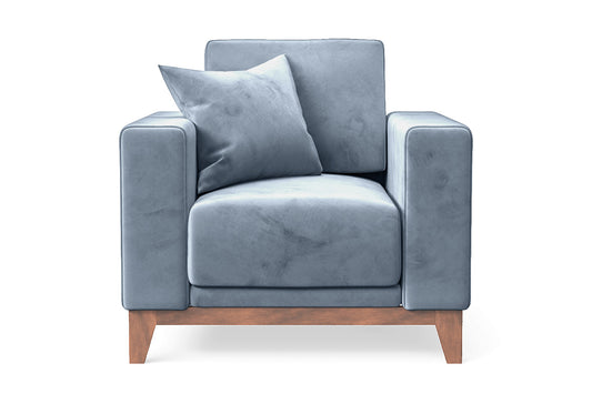 Lucca Armchair Baby Blue Velvet