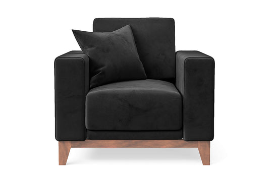 Lucca Armchair Black Velvet