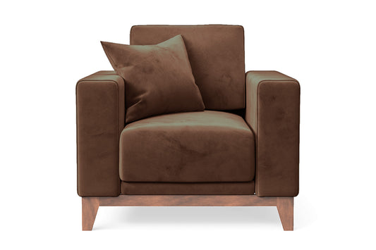 Lucca Armchair Coffee Brown Velvet