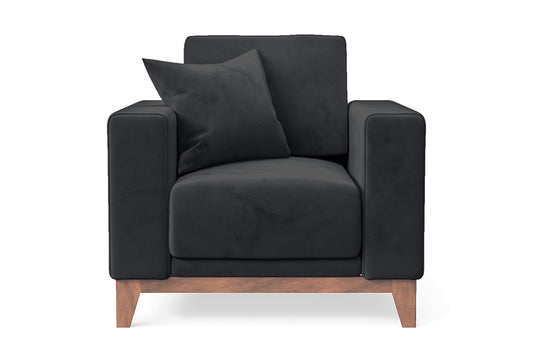 Lucca Armchair Dark Grey Velvet