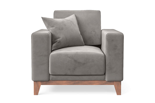 Lucca Armchair Grey Velvet