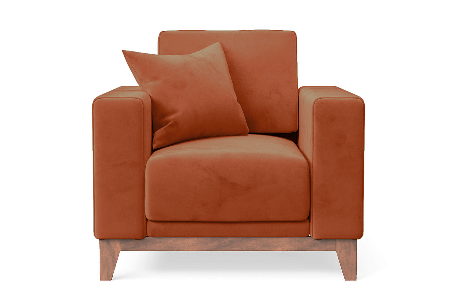 Lucca Armchair Orange Velvet