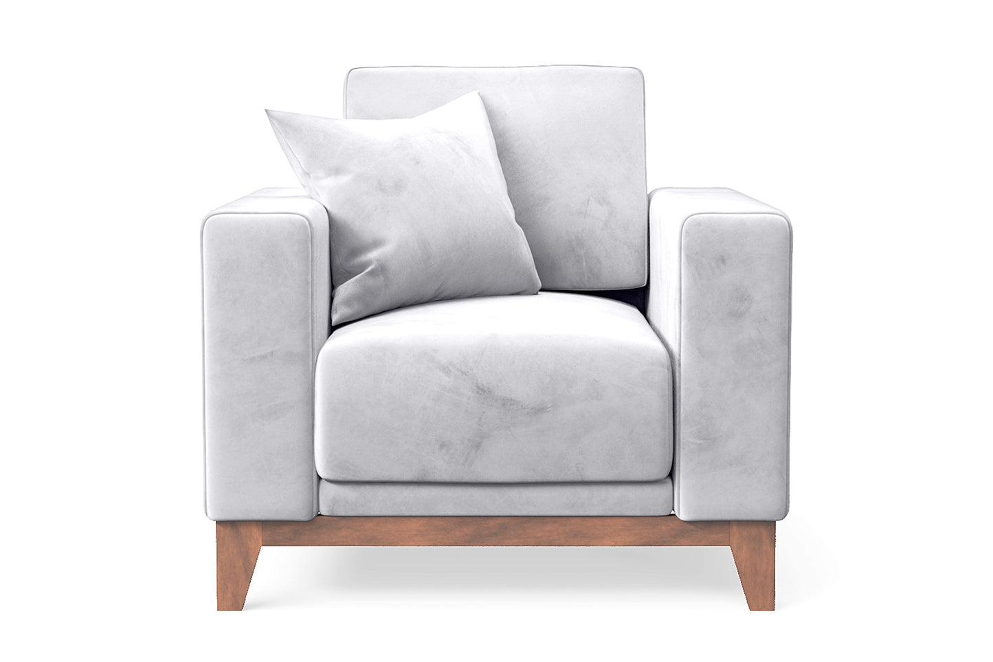 Lucca Armchair Silver Velvet