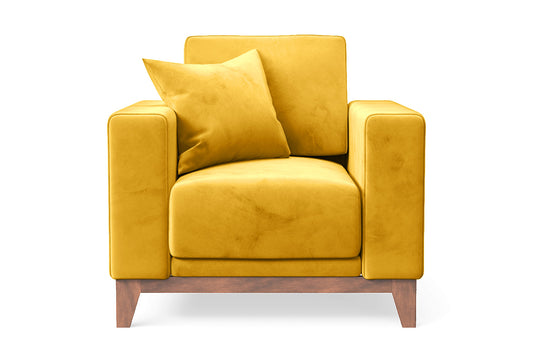 Lucca Armchair Yellow Velvet