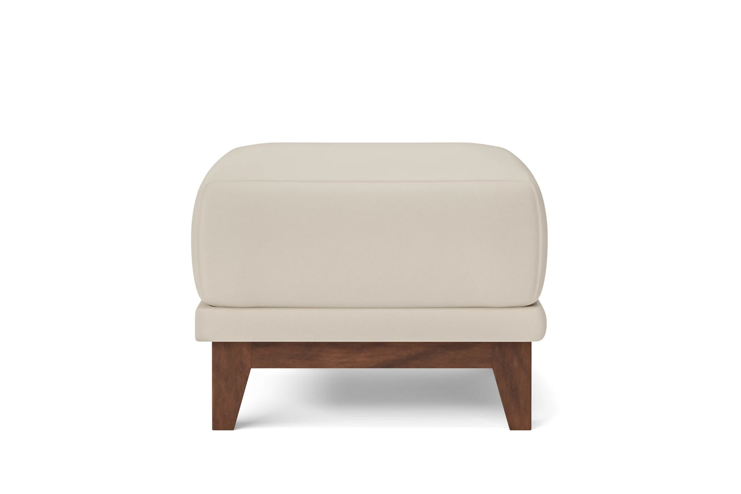 Lucca Ottoman Cream Leather