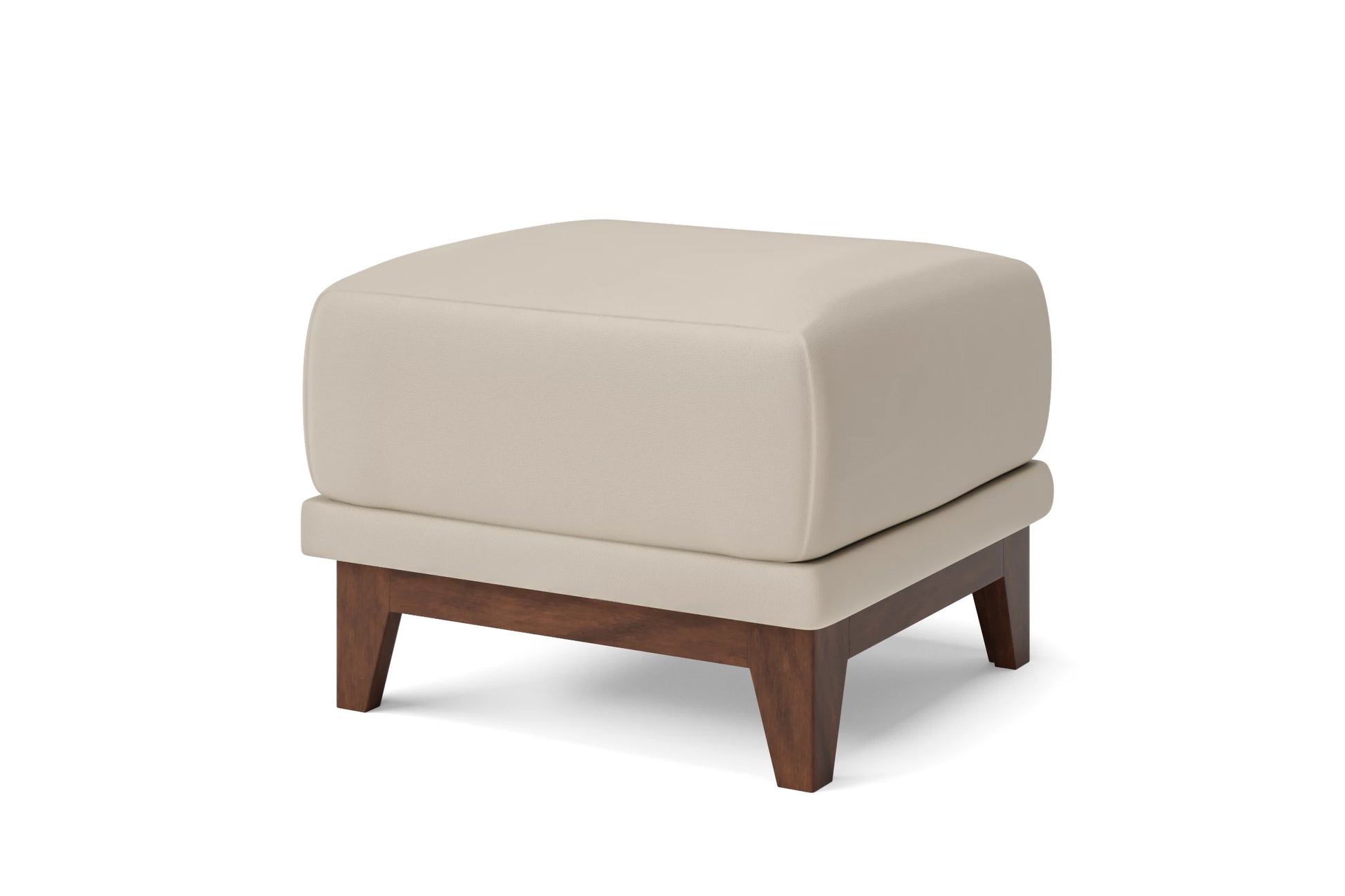 Lucca Ottoman Cream Leather