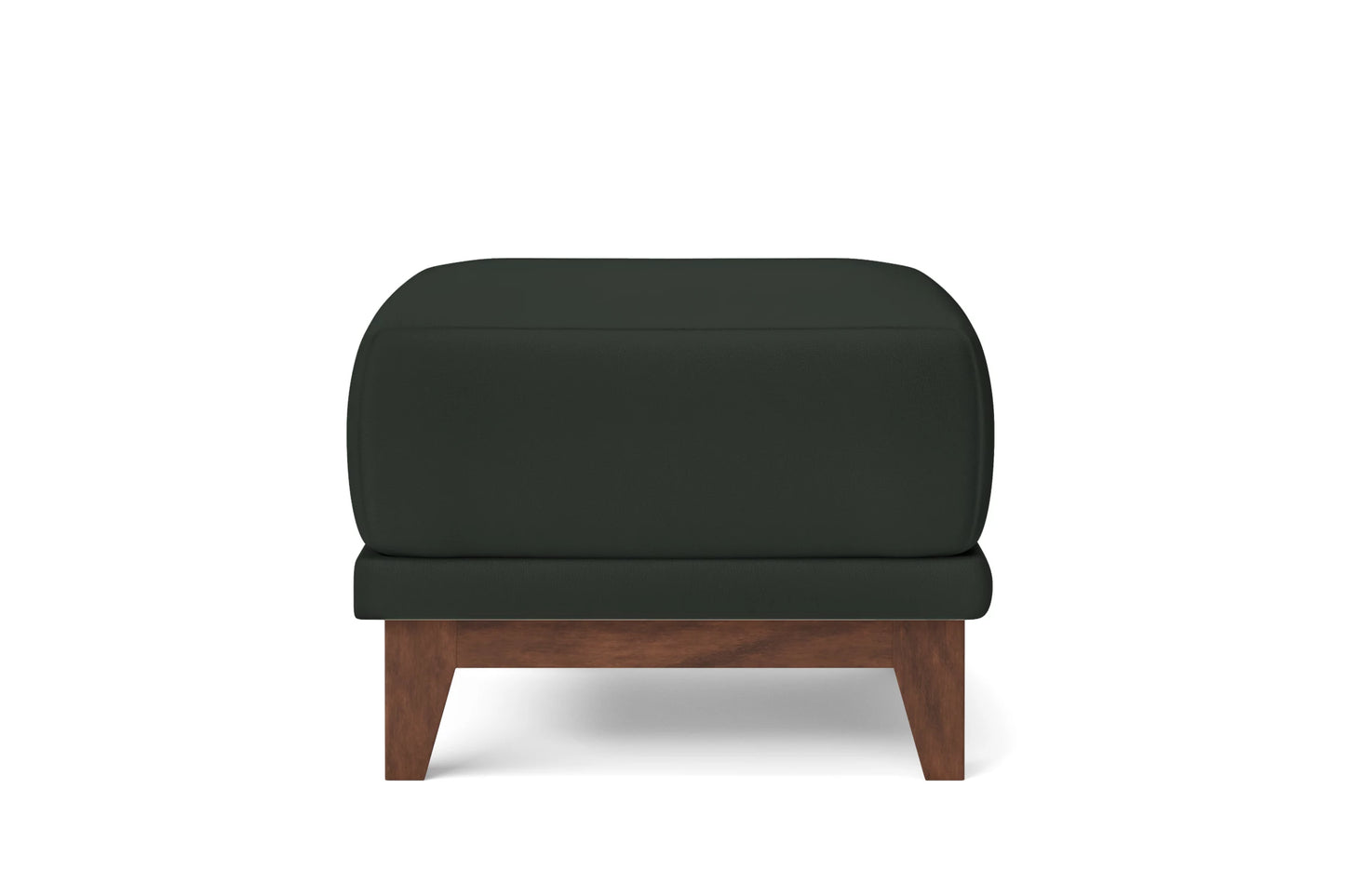 Lucca Ottoman Green Leather