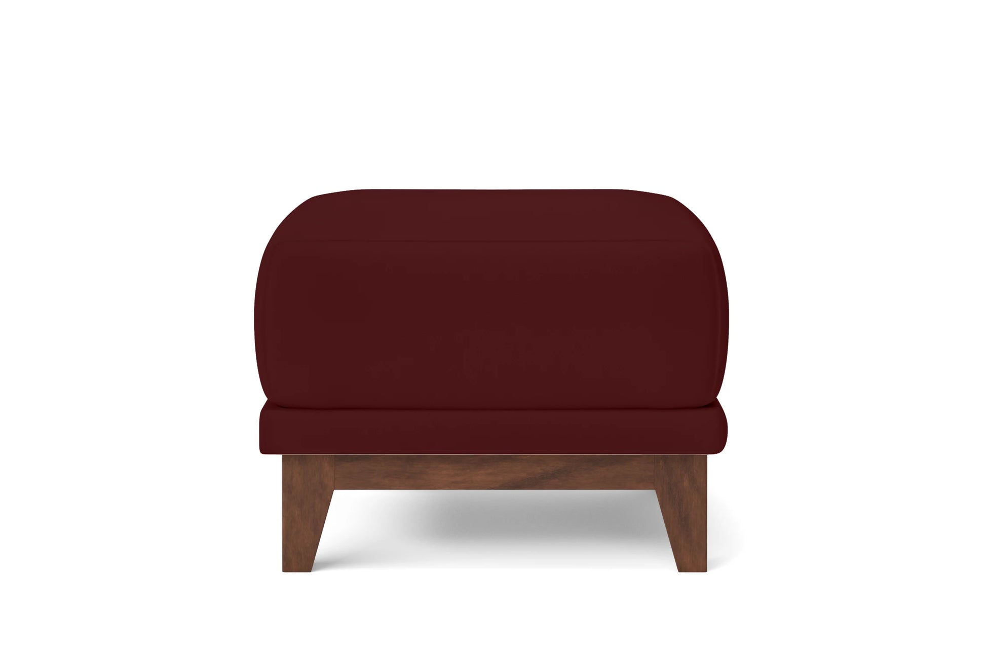 Lucca Ottoman Red Leather