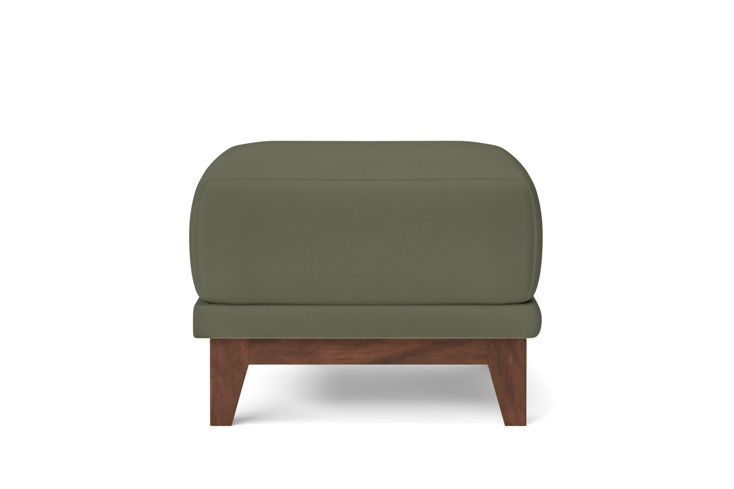 Lucca Ottoman Sage Leather