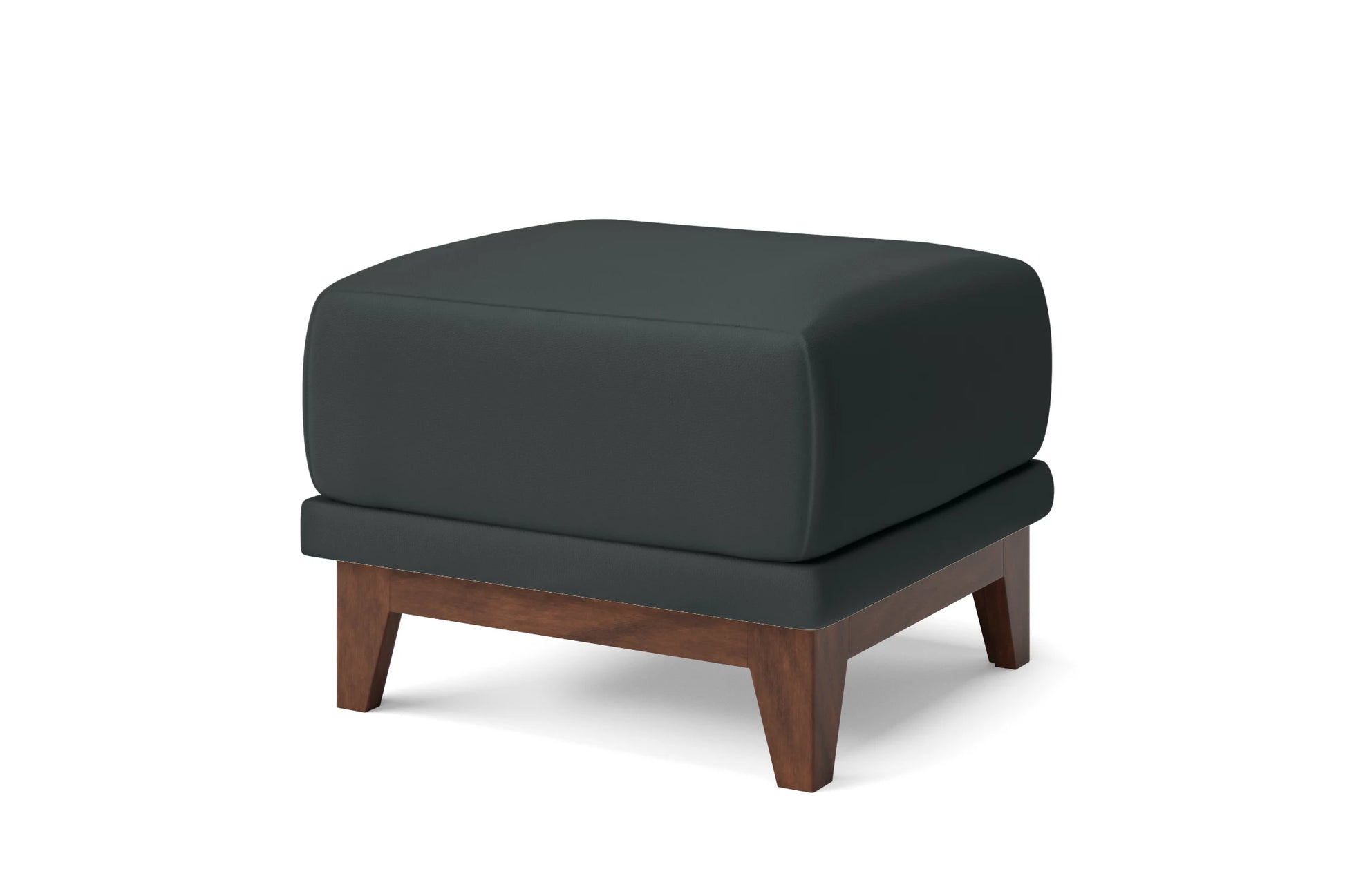 Lucca Ottoman Slate Leather