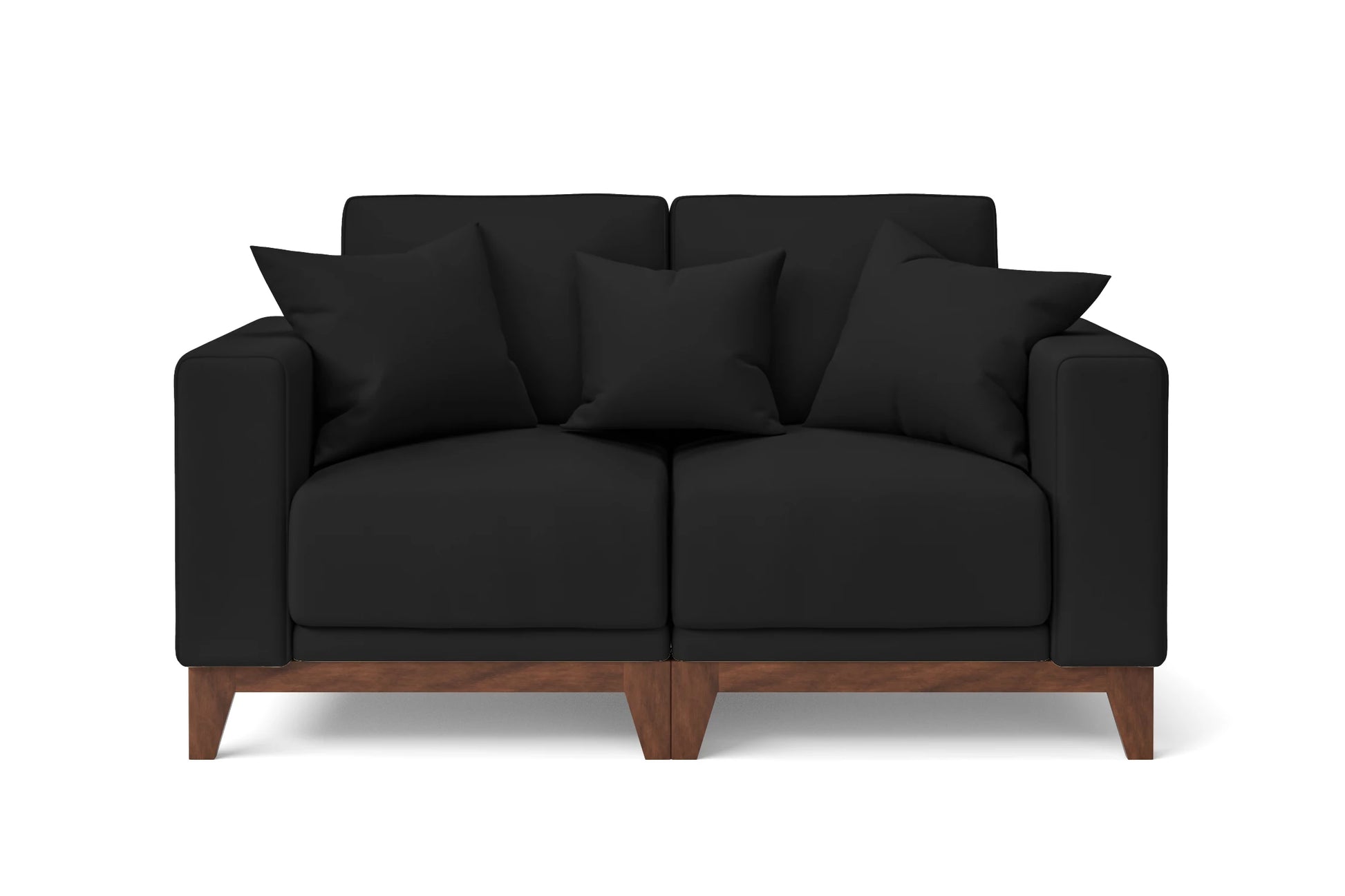 Lucca 2 Seater Sofa Black Leather