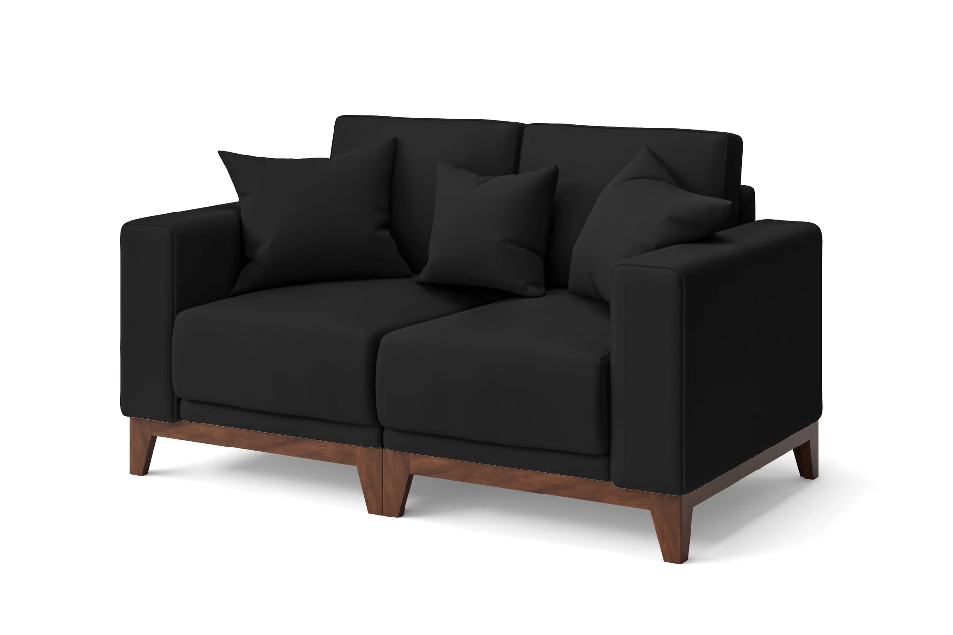 Lucca 2 Seater Sofa Black Leather