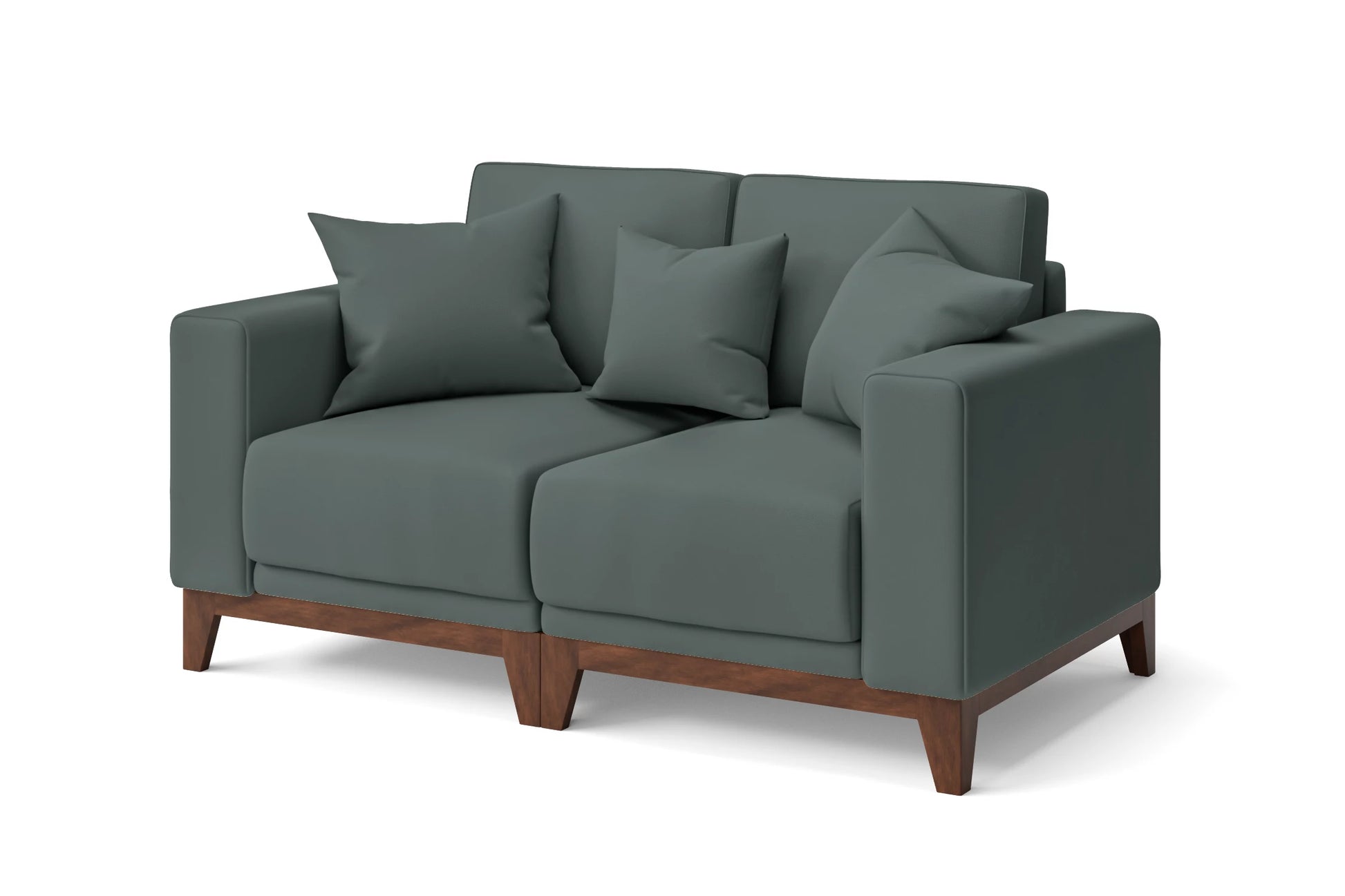 Lucca 2 Seater Sofa Dusky Turquoise Leather