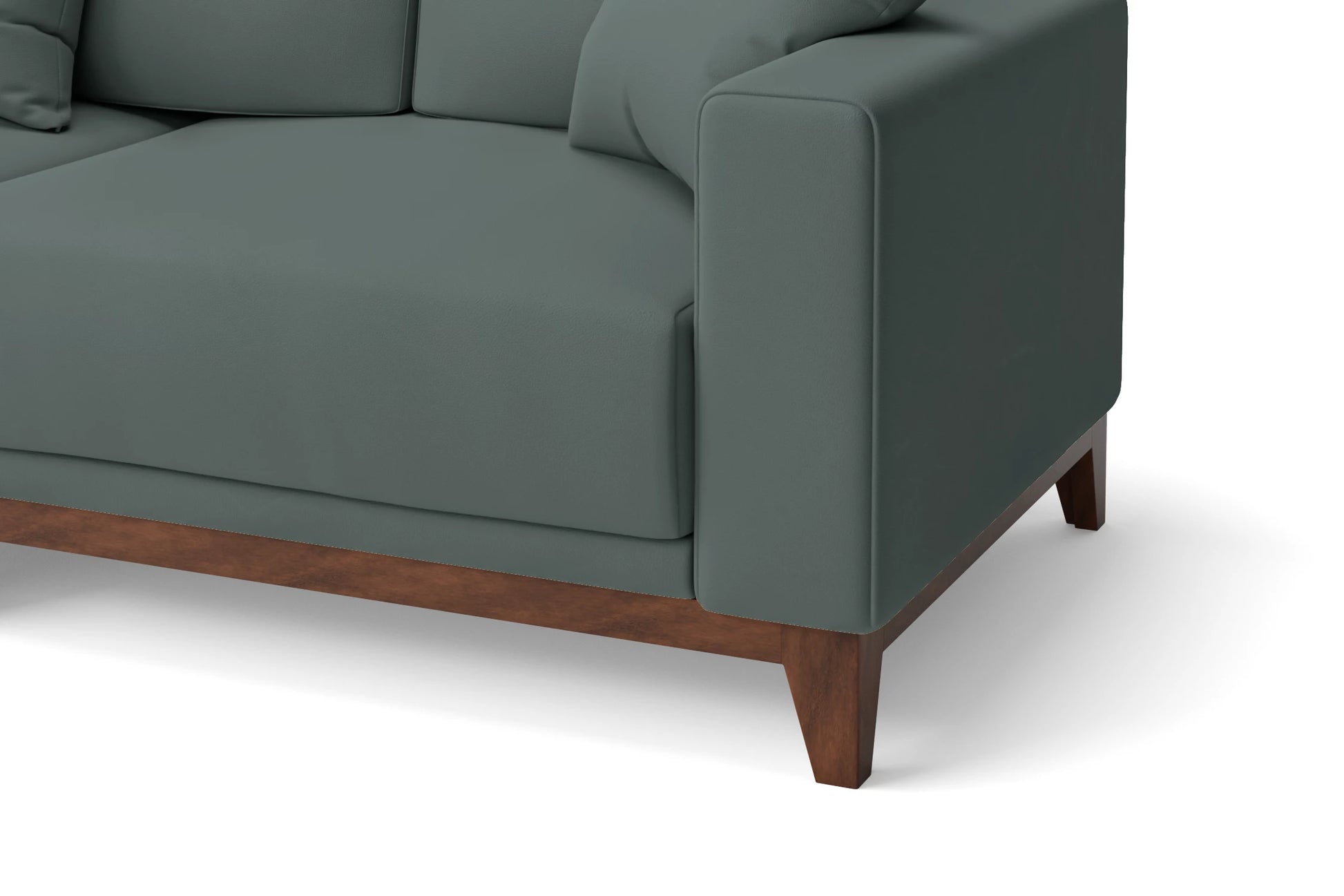 Lucca 2 Seater Sofa Dusky Turquoise Leather