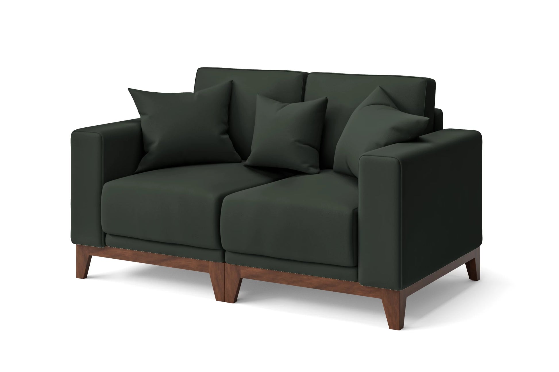 Lucca 2 Seater Sofa Green Leather