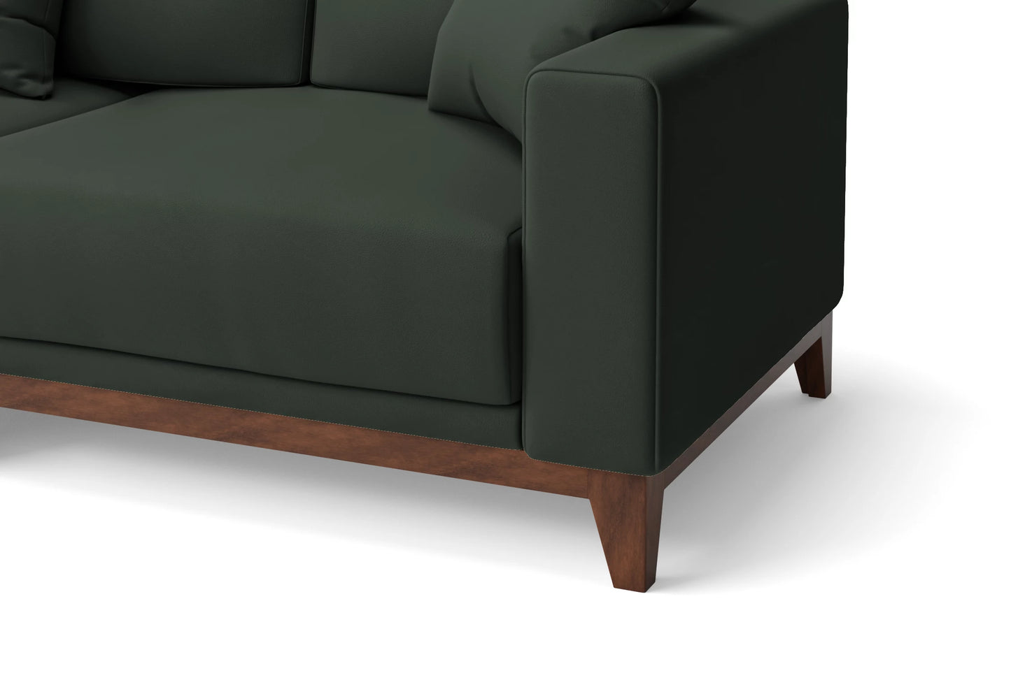 Lucca 2 Seater Sofa Green Leather