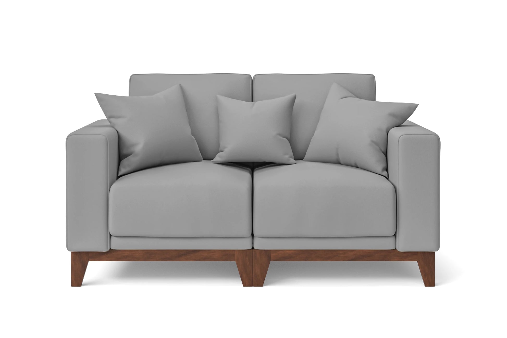 Lucca 2 Seater Sofa Grey Leather