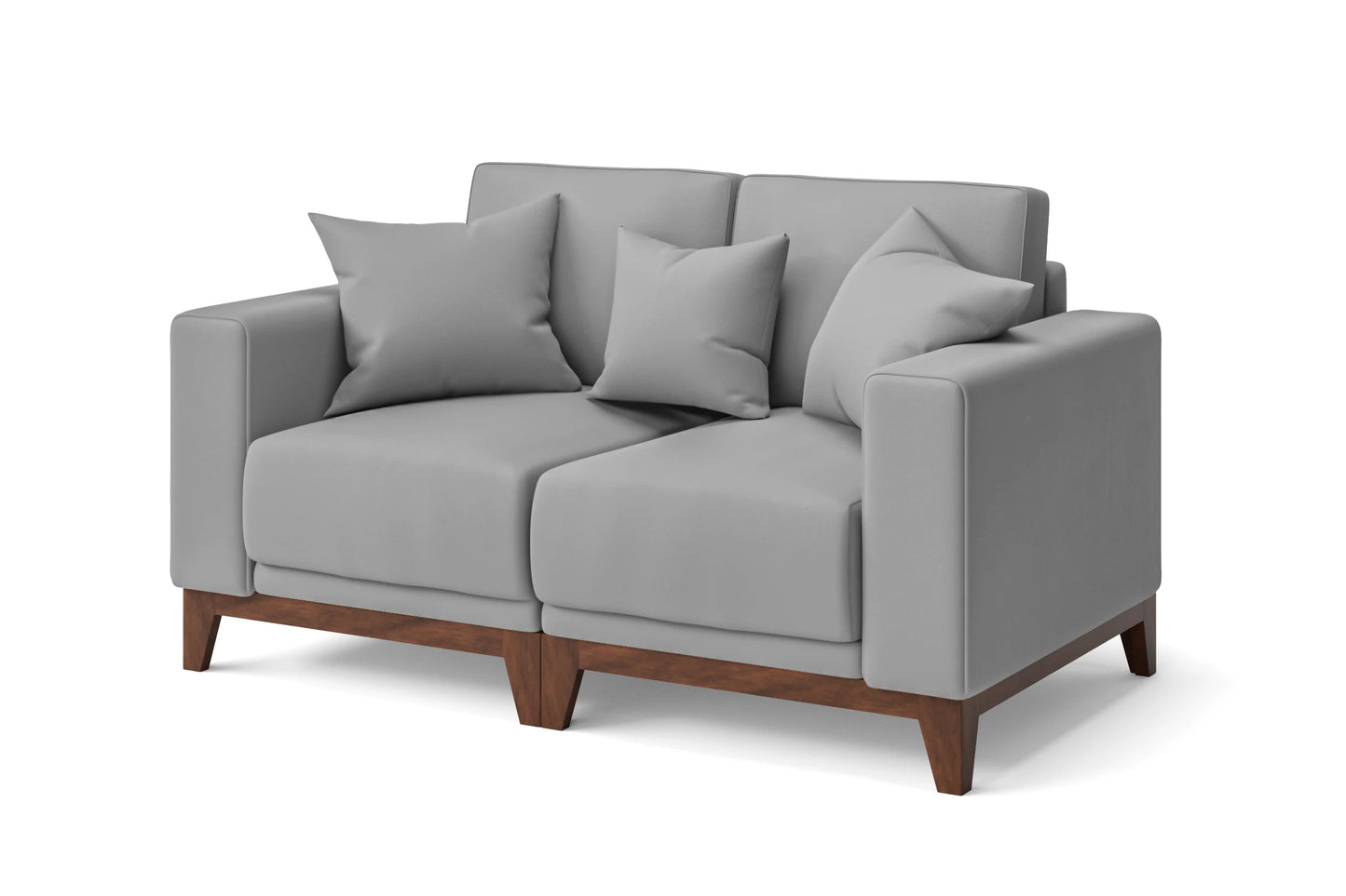 Lucca 2 Seater Sofa Grey Leather