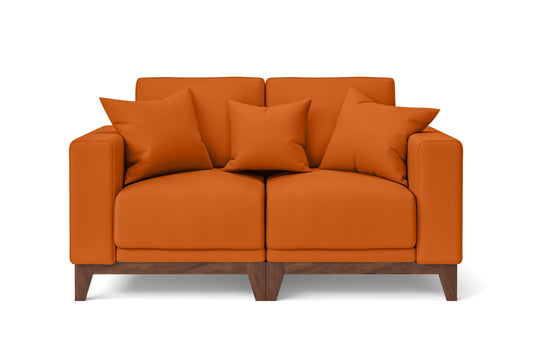 Lucca 2 Seater Sofa Orange Leather