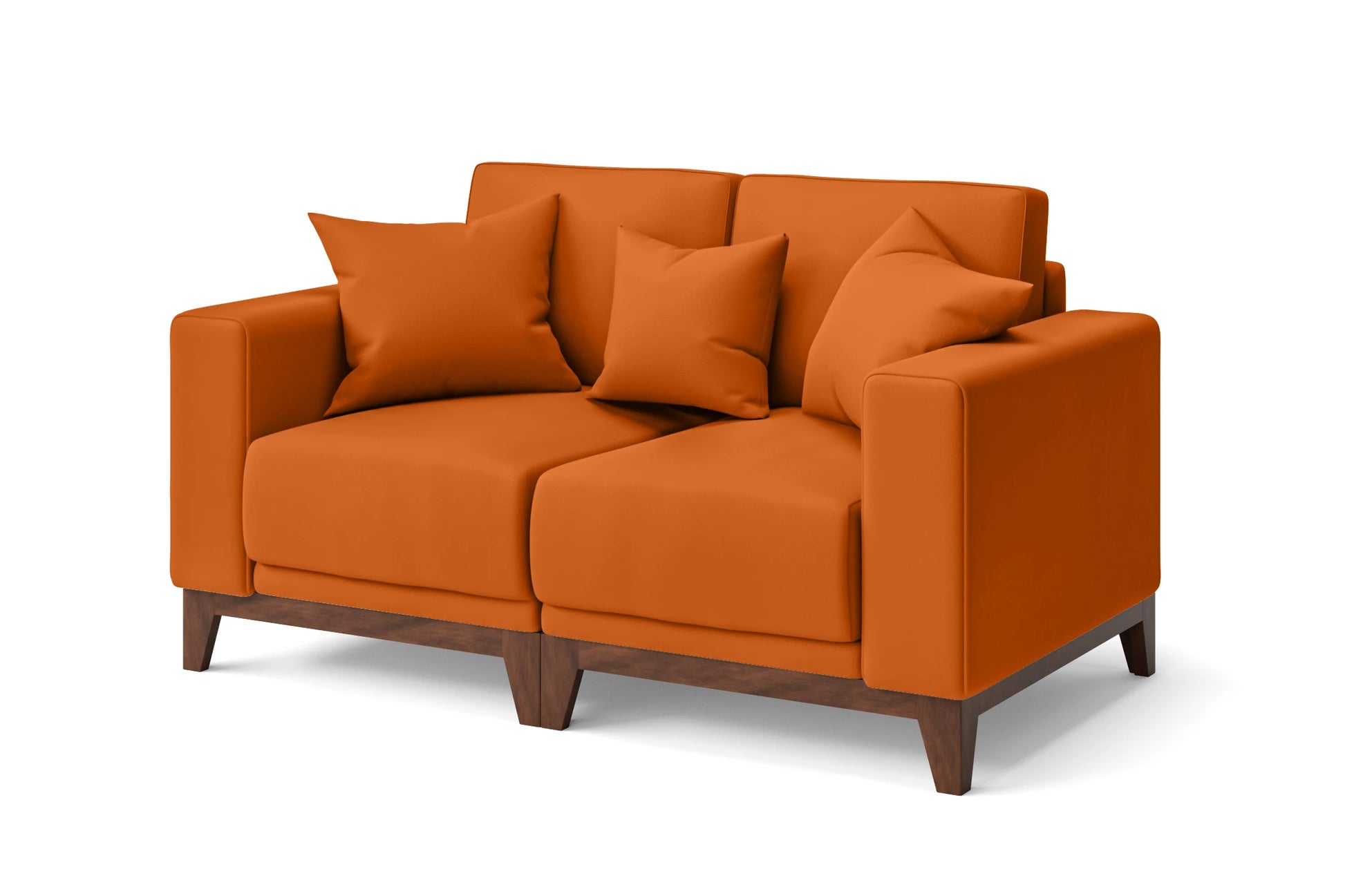 Lucca 2 Seater Sofa Orange Leather