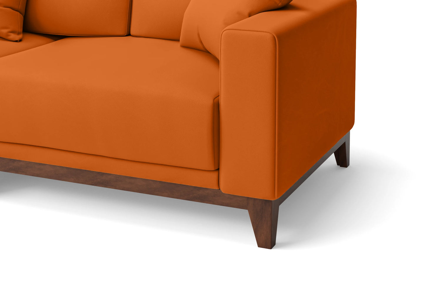 Lucca 2 Seater Sofa Orange Leather