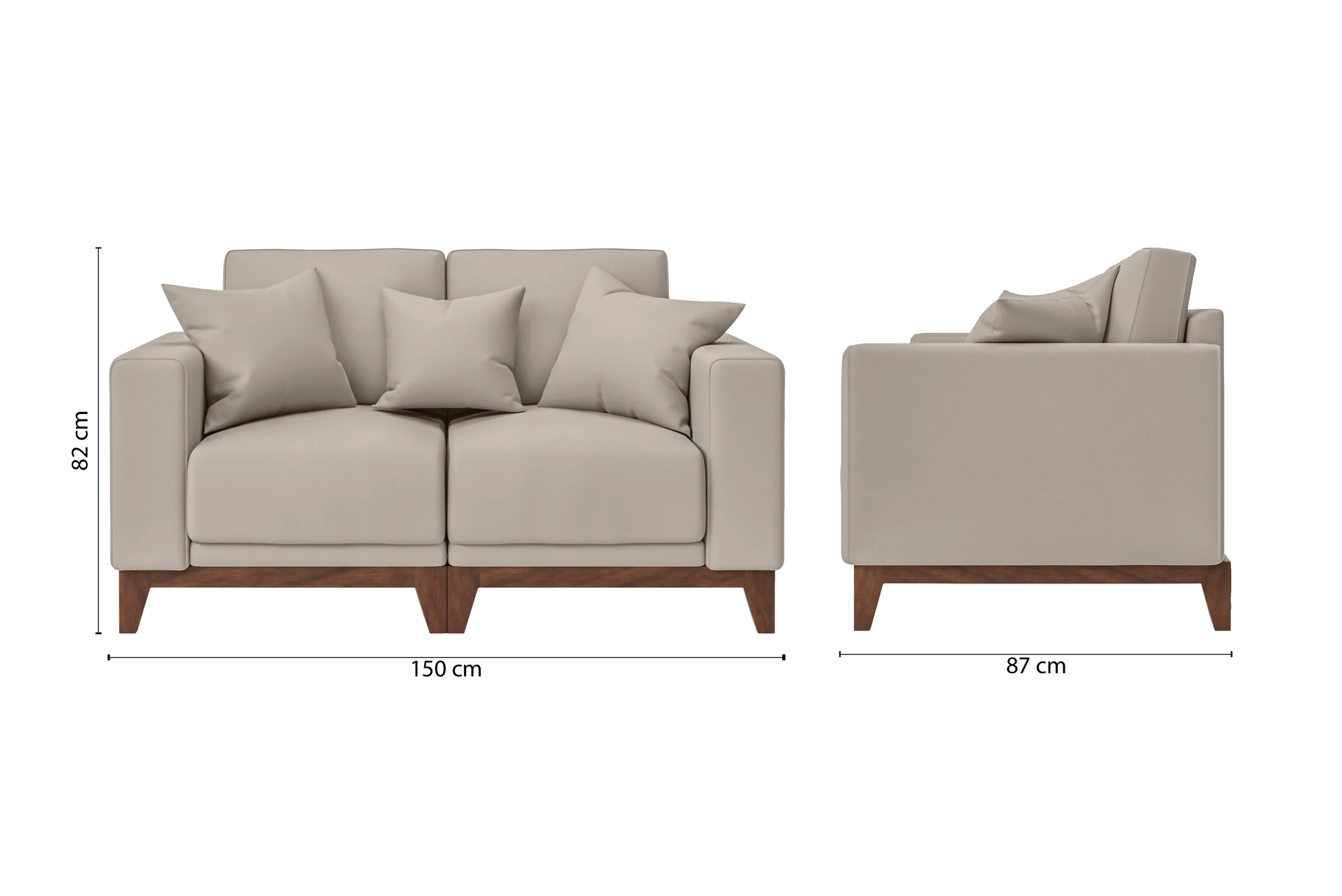 Lucca 2 Seater Sofa Sand Leather