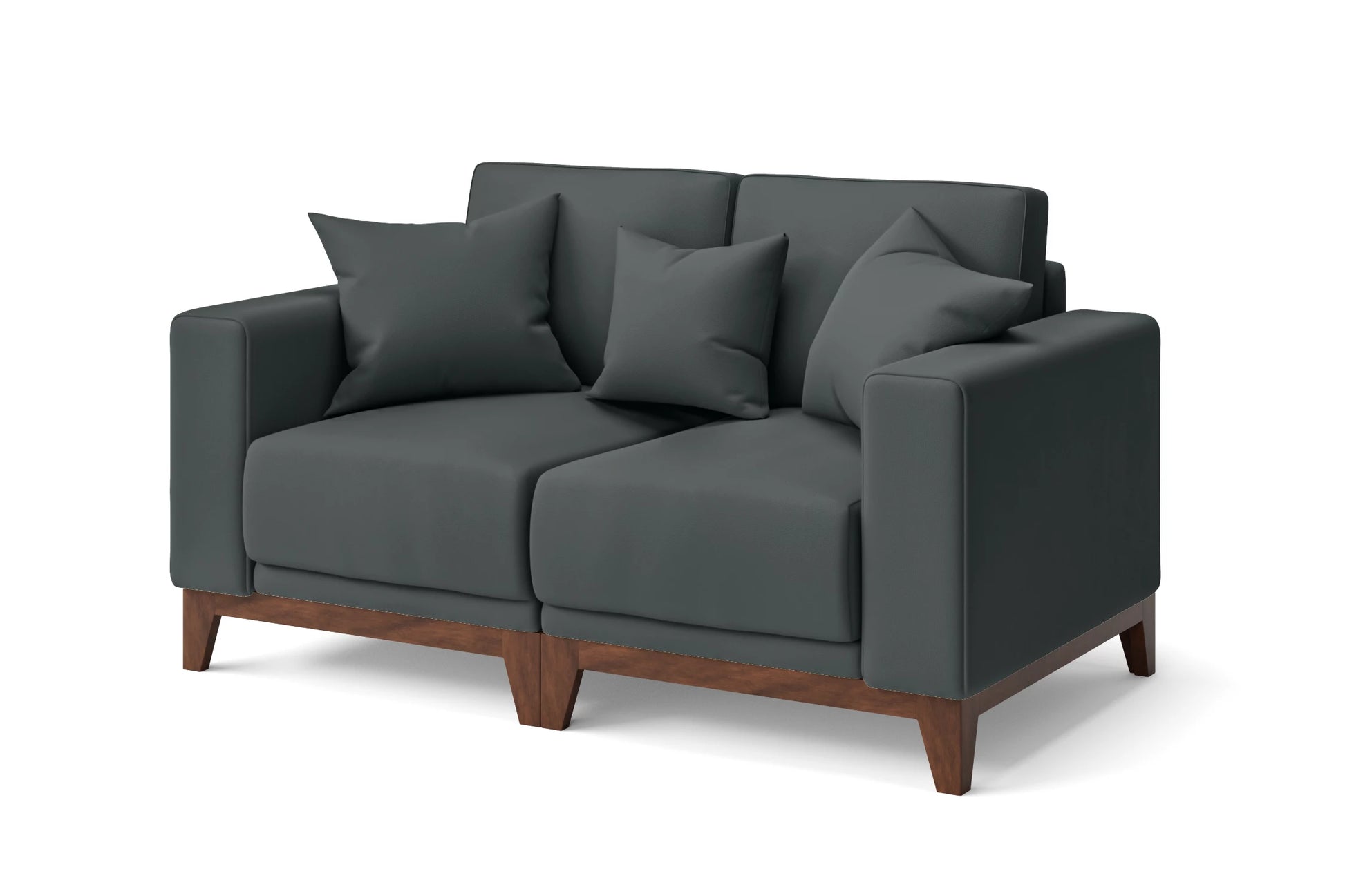 Lucca 2 Seater Sofa Slate Leather